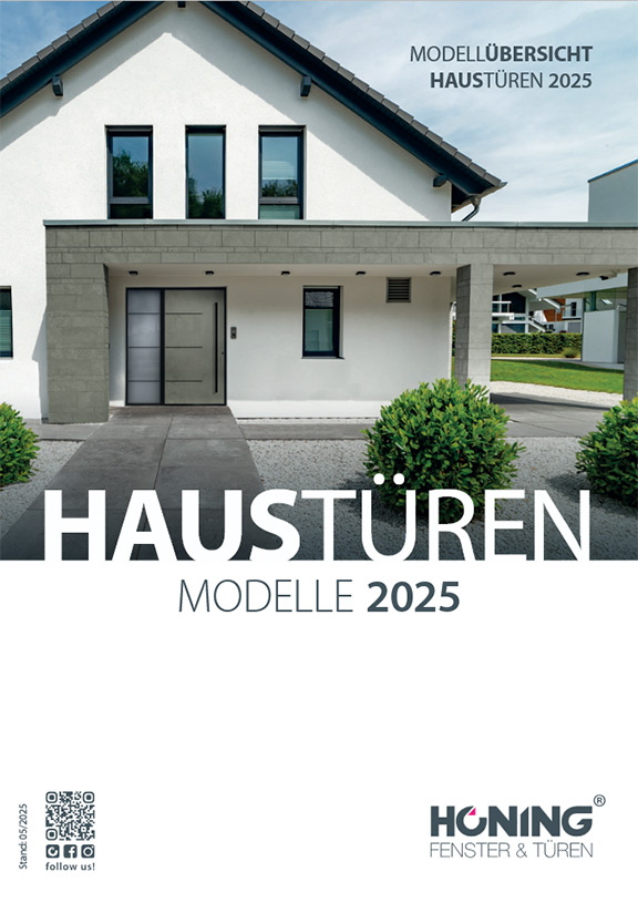 Flyer MODELLÜBERSICHT HAUSTÜREN, Bildquelle: HÖNING GmbH für Fenster und Türen